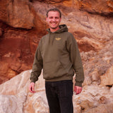 'Retro Cliff' Hoodie *unisex* oliv