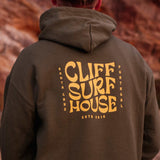 'Retro Cliff' Hoodie *unisex* oliv