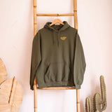 'Retro Cliff' Hoodie *unisex* oliv