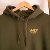 'Retro Cliff' Hoodie *unisex* oliv