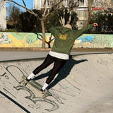 'Retro Cliff' Hoodie *unisex* oliv